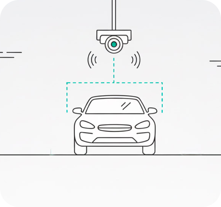 Câmeras, sensores e antenas realizam a identificação do veículo pela placa ou pela tag, para todos os tipos de veículos, inclusive a quantidade de eixos.